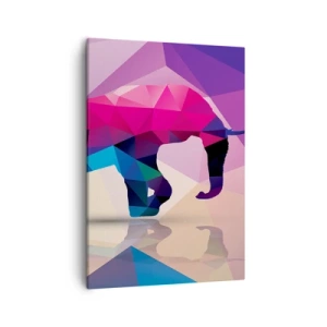 Lærredstryk - Billede på lærred - Krystal dinosaur - 50x70 cm