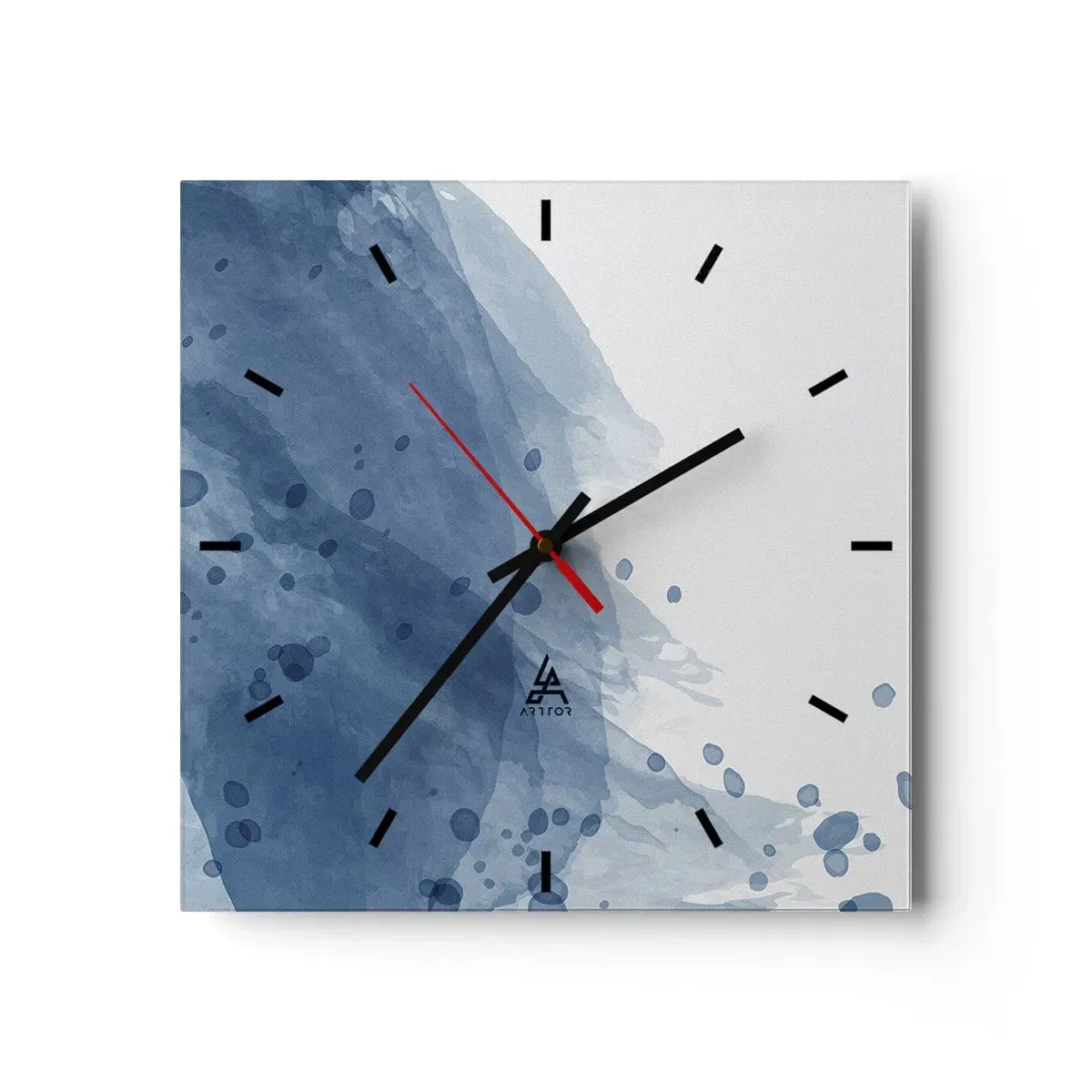 Vægur, Uret - Blå tyl - 30x30 cm