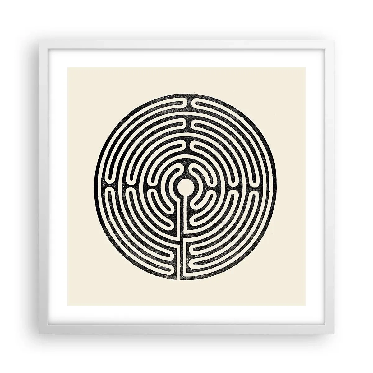 Plakat i hvid ramme - Mystisk orden - 50x50 cm