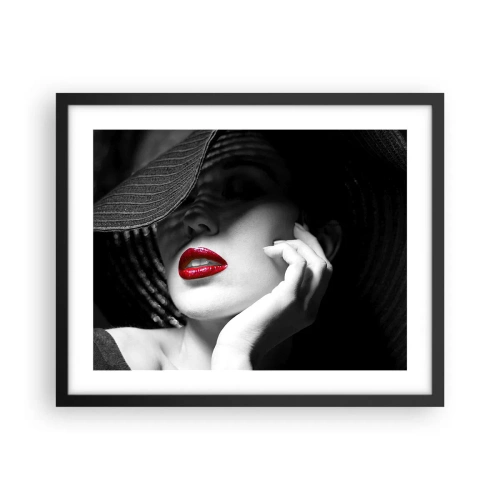 Plakat i sort ramme - Studie i skarlagenrødt - 50x40 cm