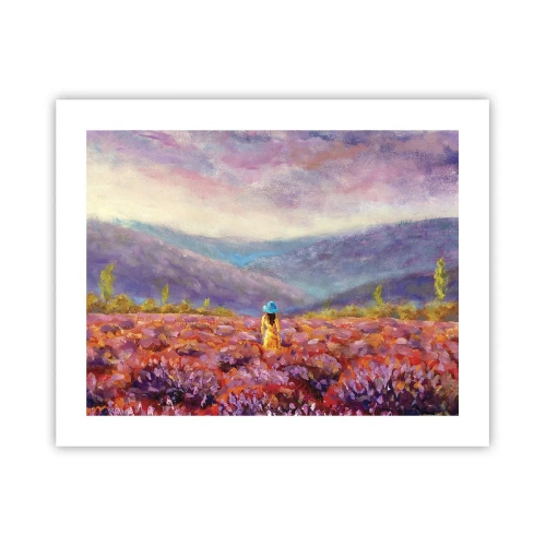 Plakat - I en verden af lavendel - 50x40 cm