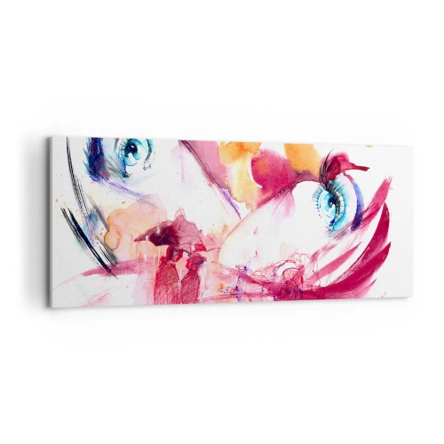 Lærredstryk - Billede på lærred - I nærheden af hinanden blomstrer verden - 120x50 cm