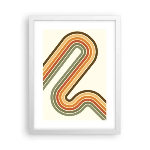 Plakat i hvid ramme - Zigzag til destinationen - 30x40 cm
