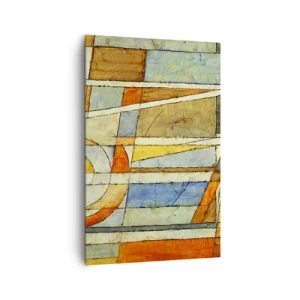 Lærredstryk - Billede på lærred - Kubisme på en byggeplads - 80x120 cm