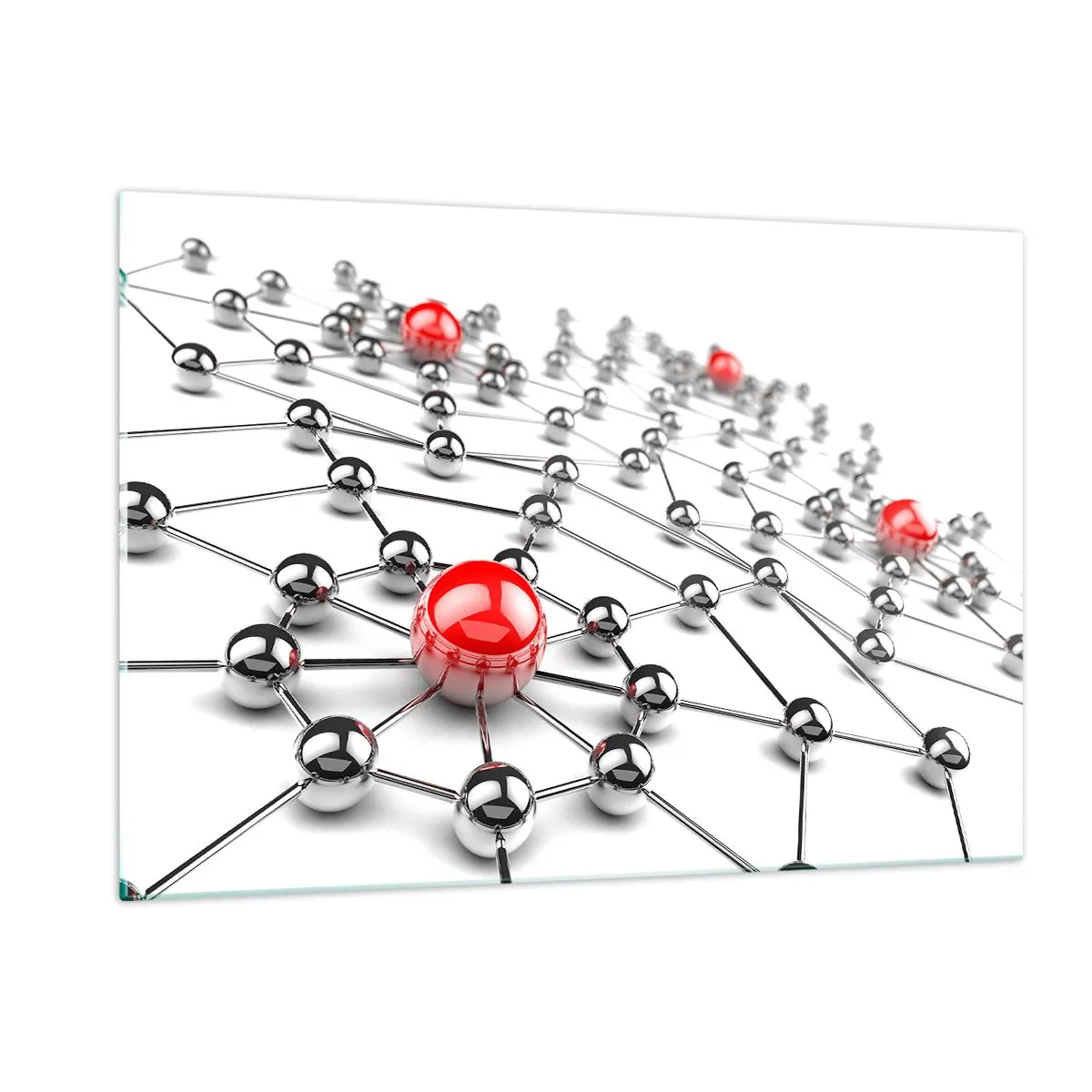 Billede på glas - Sølvnet - 120x80 cm