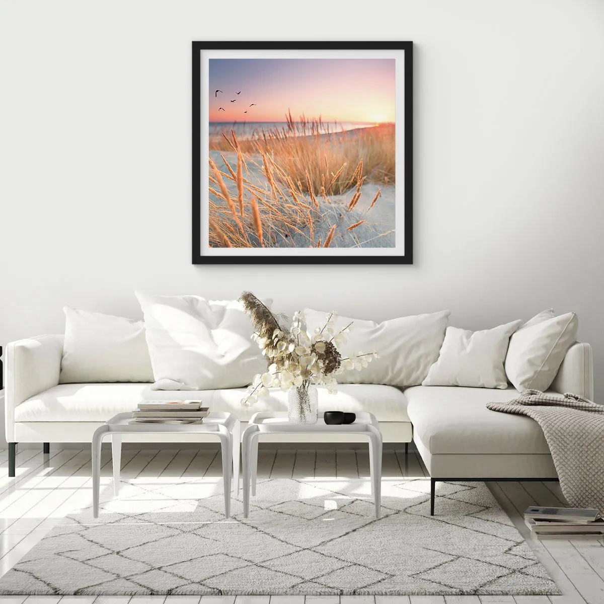 Plakat i sort ramme - Baltisk vuggevise - 40x40 cm