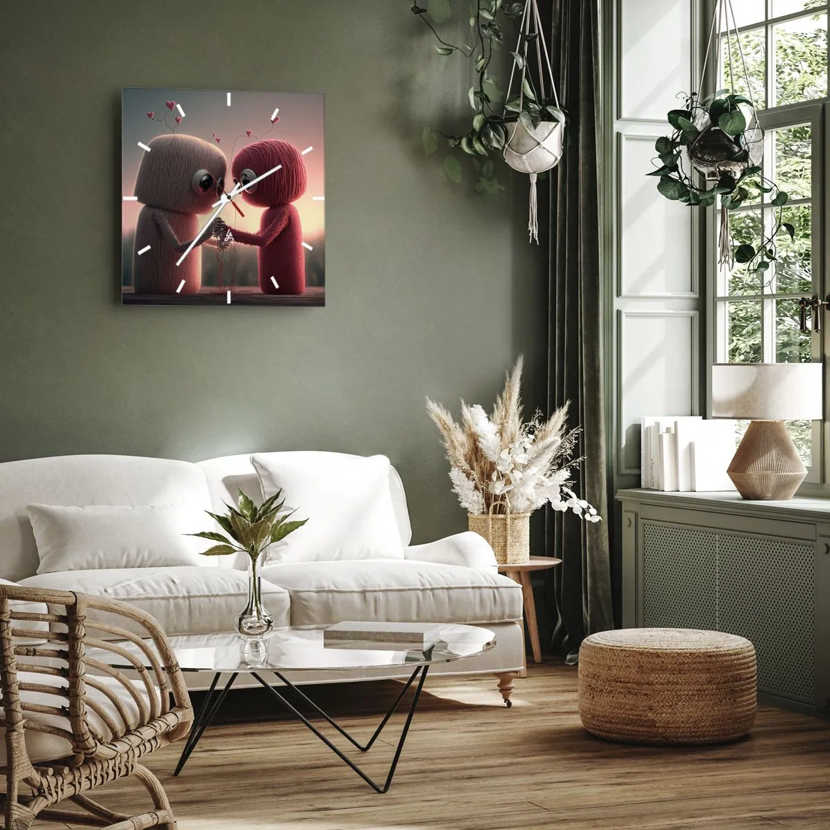 Vægur, Uret - Alle har lov til at elske - 30x30 cm