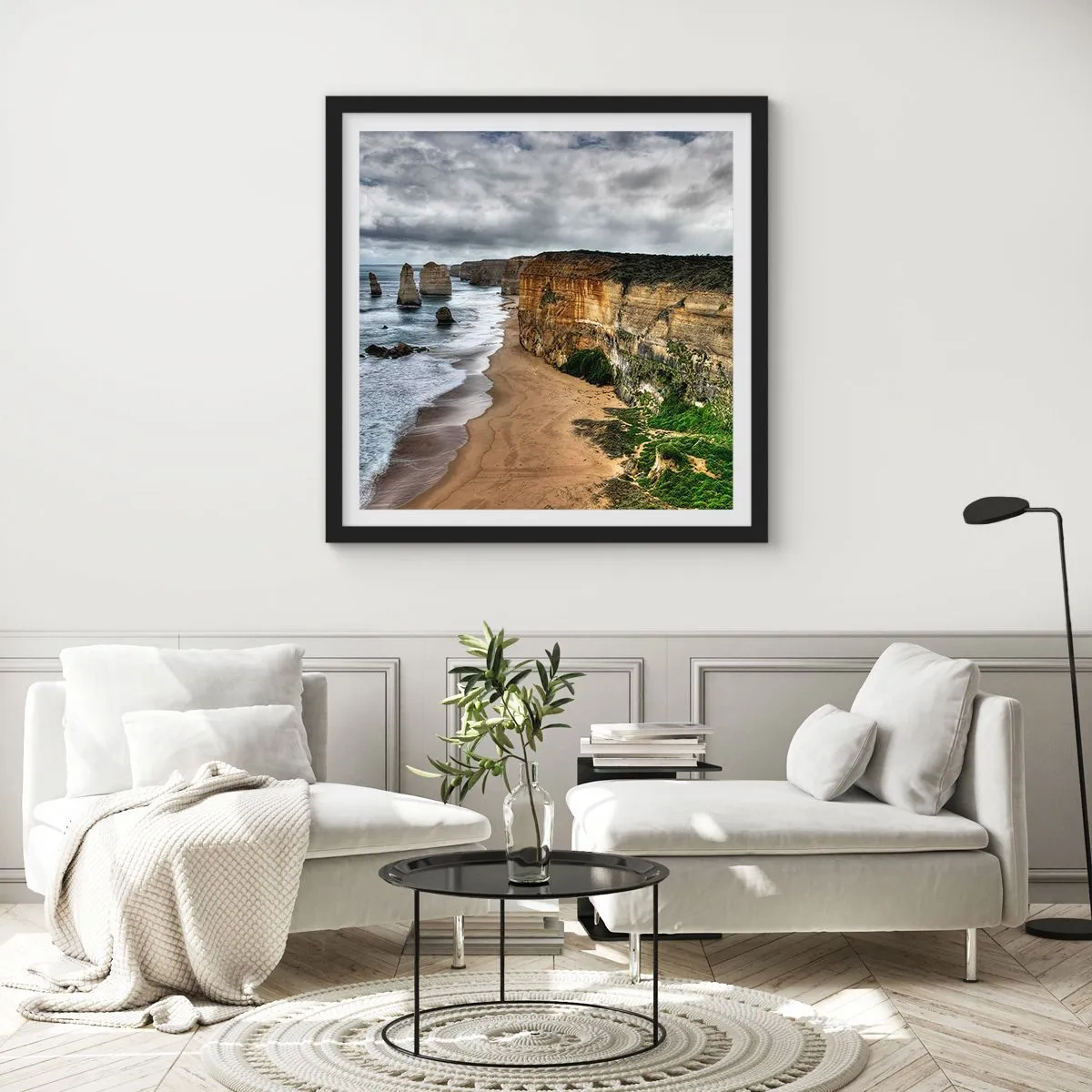 Plakat i sort ramme - Rå skønhed - 30x30 cm