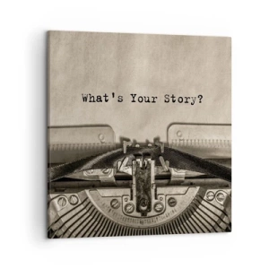 Lærredstryk - Billede på lærred - Fortæl mig - 50x50 cm