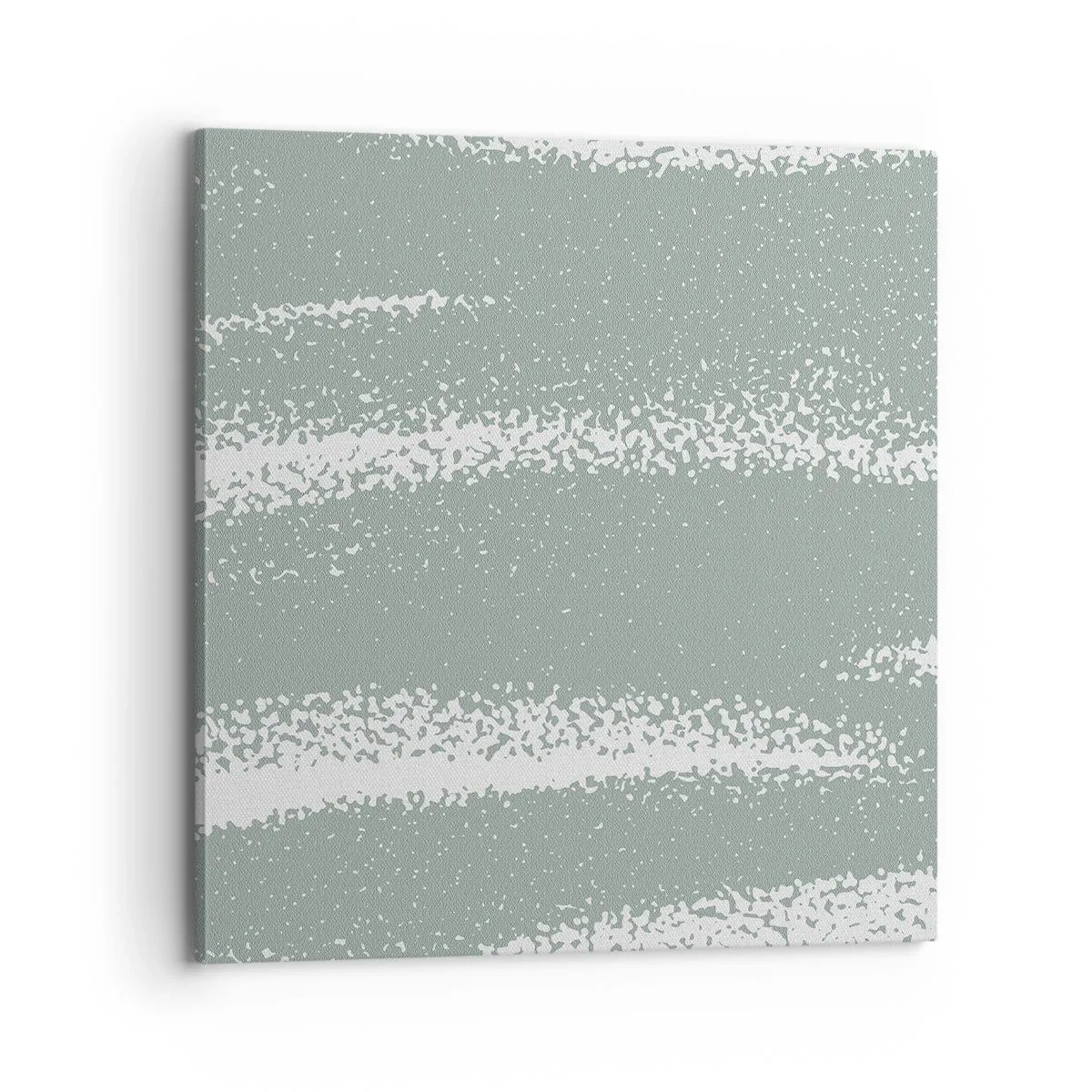 Lærredstryk - Billede på lærred - Abstraktion i vinterstemning - 70x70 cm