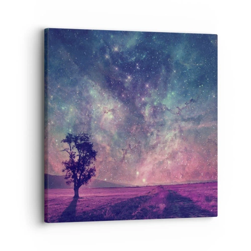 Lærredstryk - Billede på lærred - Under en magisk himmel - 30x30 cm