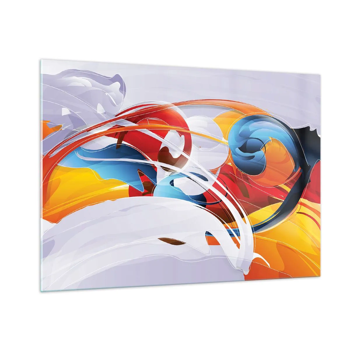 Billede på glas - Elementernes dans - 100x70 cm