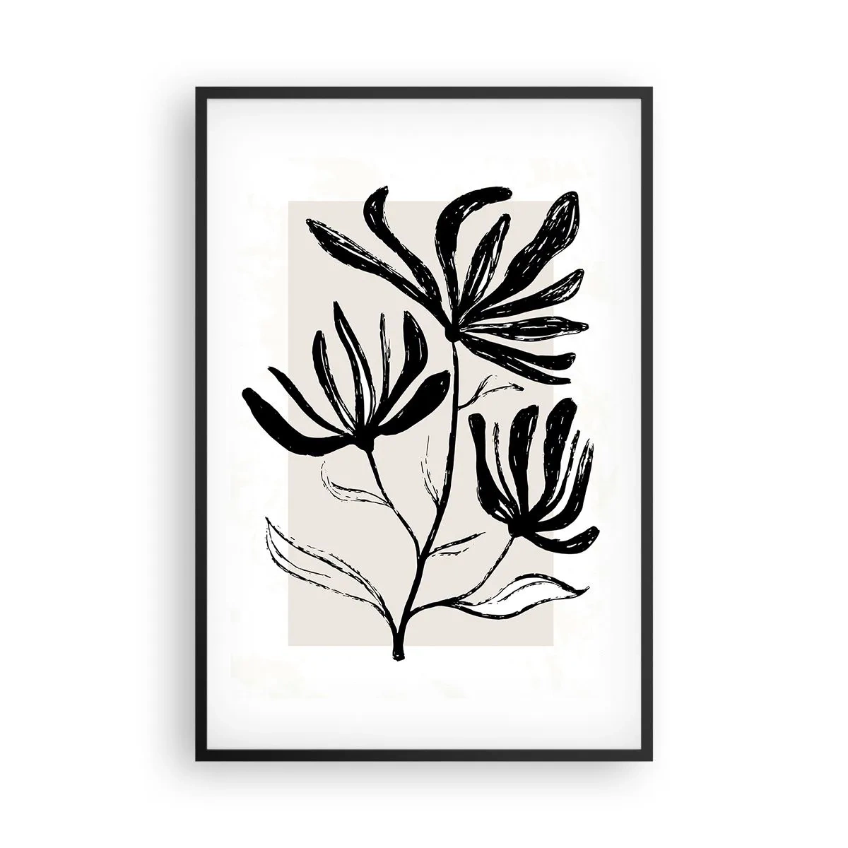Plakat i sort ramme - Skitse til et herbarium - 61x91 cm