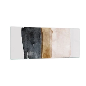 Billede på glas - Sammensætning af jordfarver - 100x40 cm
