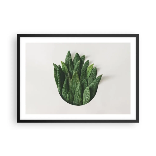 Plakat i sort ramme - Uhæmmet nysgerrighed - 70x50 cm
