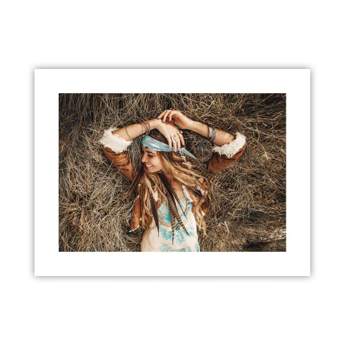 Plakat - På vej til kærlighedens sommer - 40x30 cm