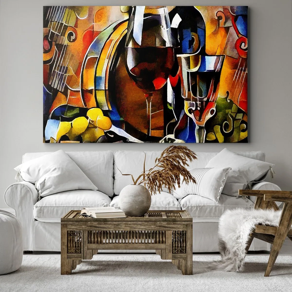 Lærredstryk - Billede på lærred - Og verden bliver mere farverig - 120x80 cm