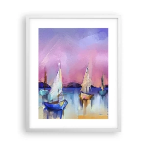 Plakat i hvid ramme - Retning: brede farvande - 40x50 cm