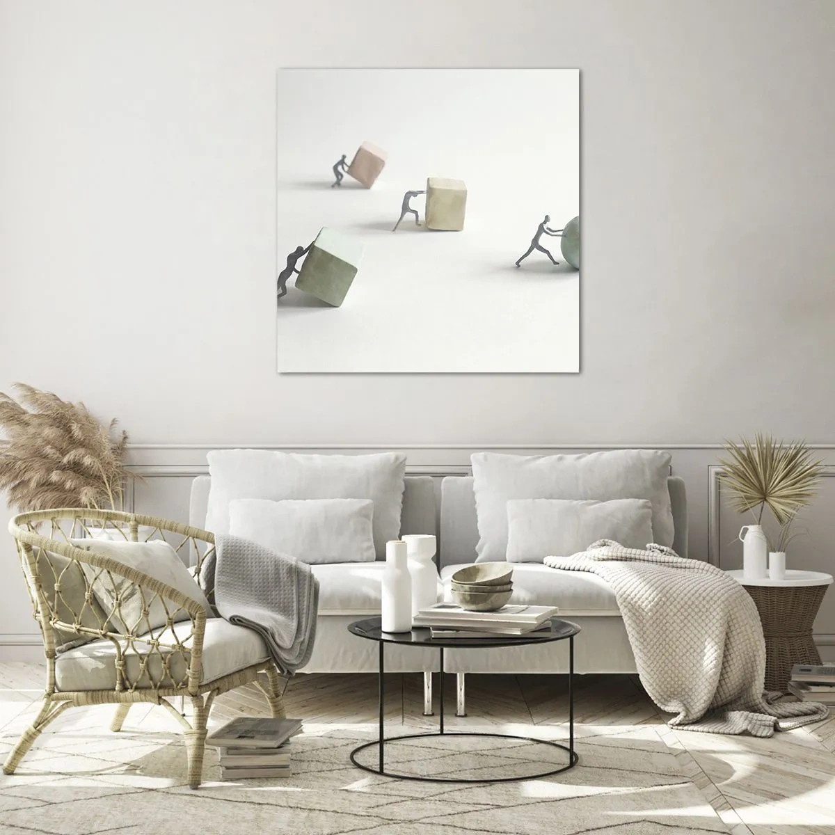 Billede på glas - Selve livet - 70x70 cm