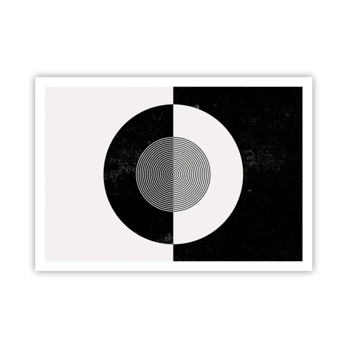 Plakat - Harmoni i sort og hvidt - 100x70 cm