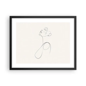 Plakat i sort ramme - Sløjfet i drømme - 50x40 cm