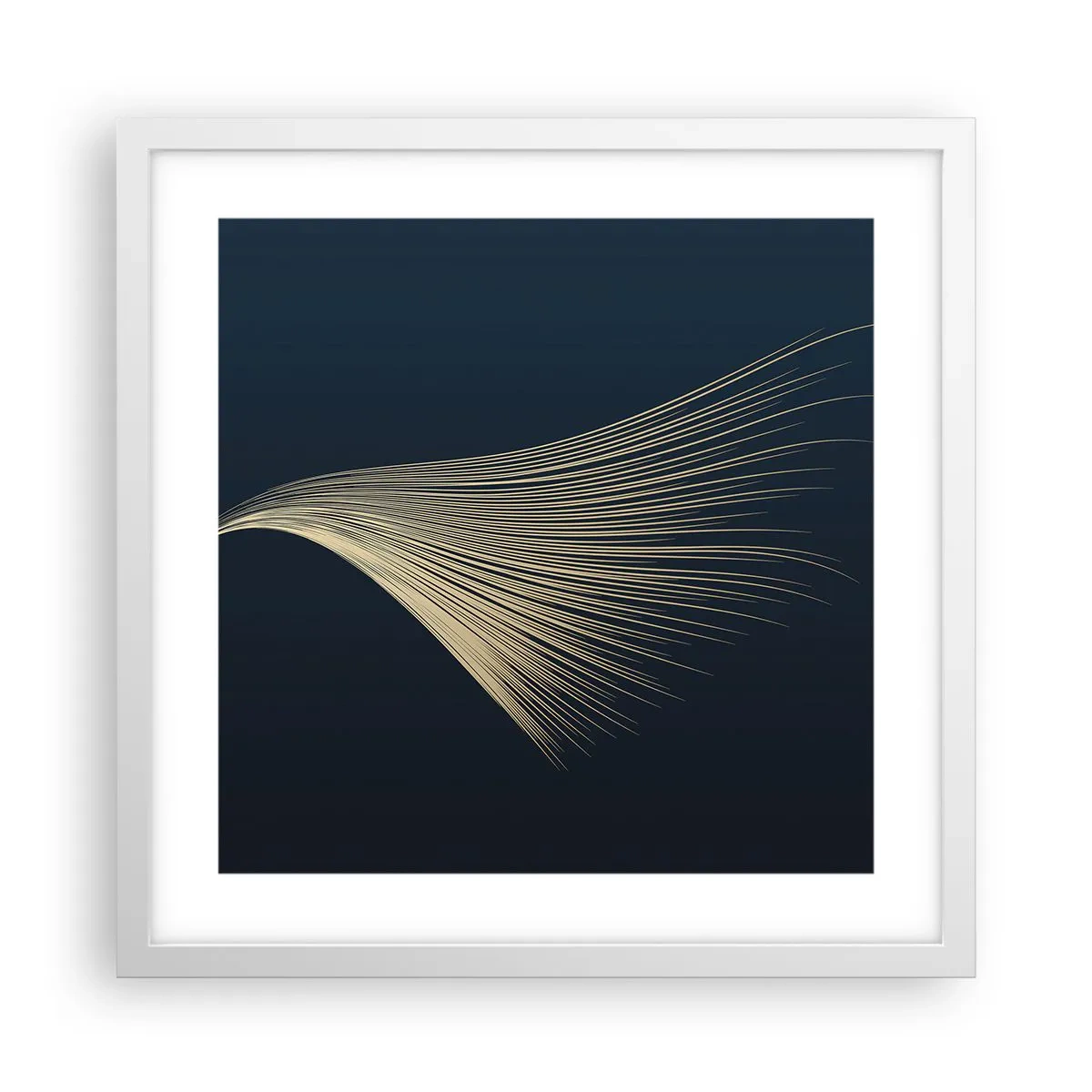 Plakat i hvid ramme - Som en engels hår - 40x40 cm