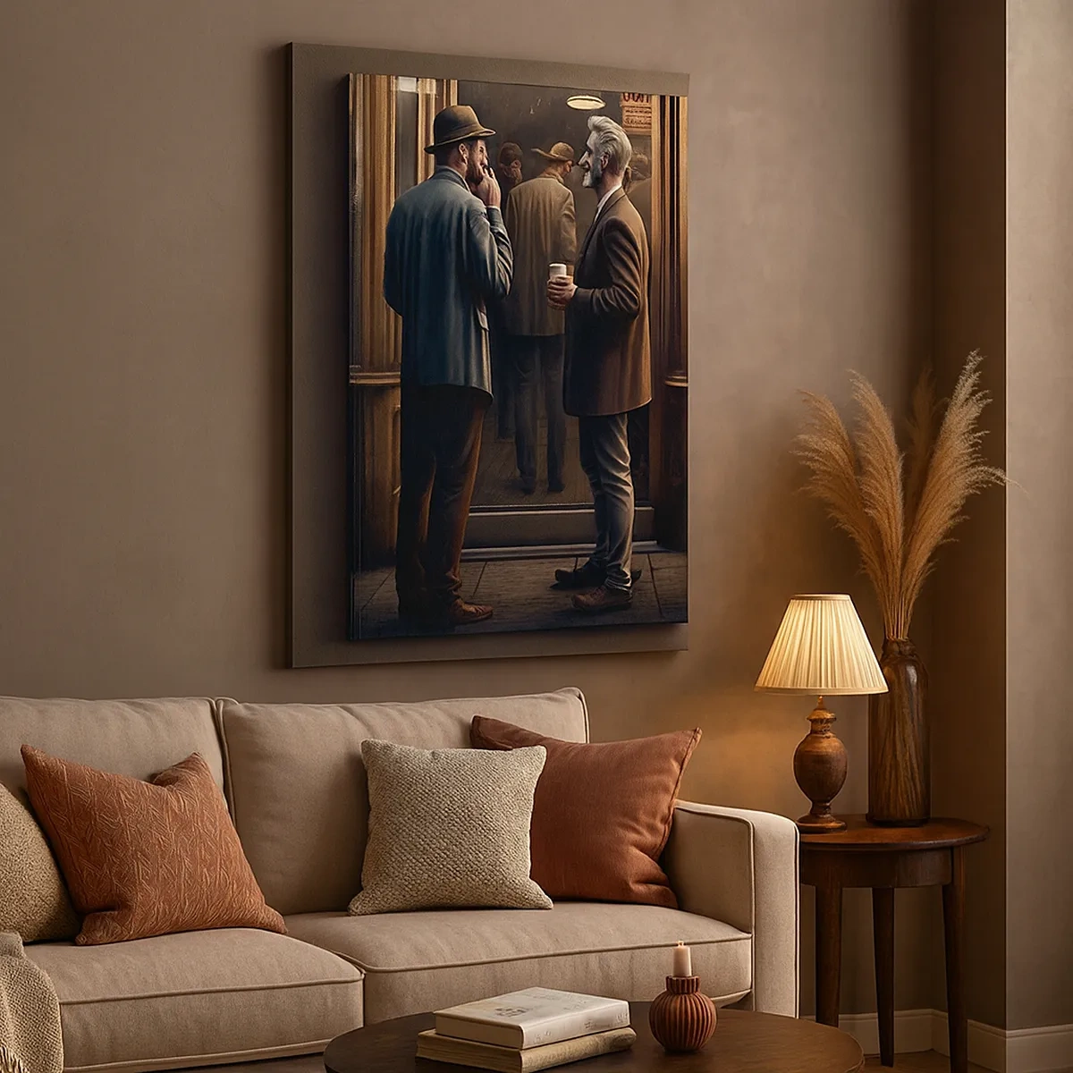 Lærredstryk - Billede på lærred - Et godt øjeblik på dagen - 50x70 cm