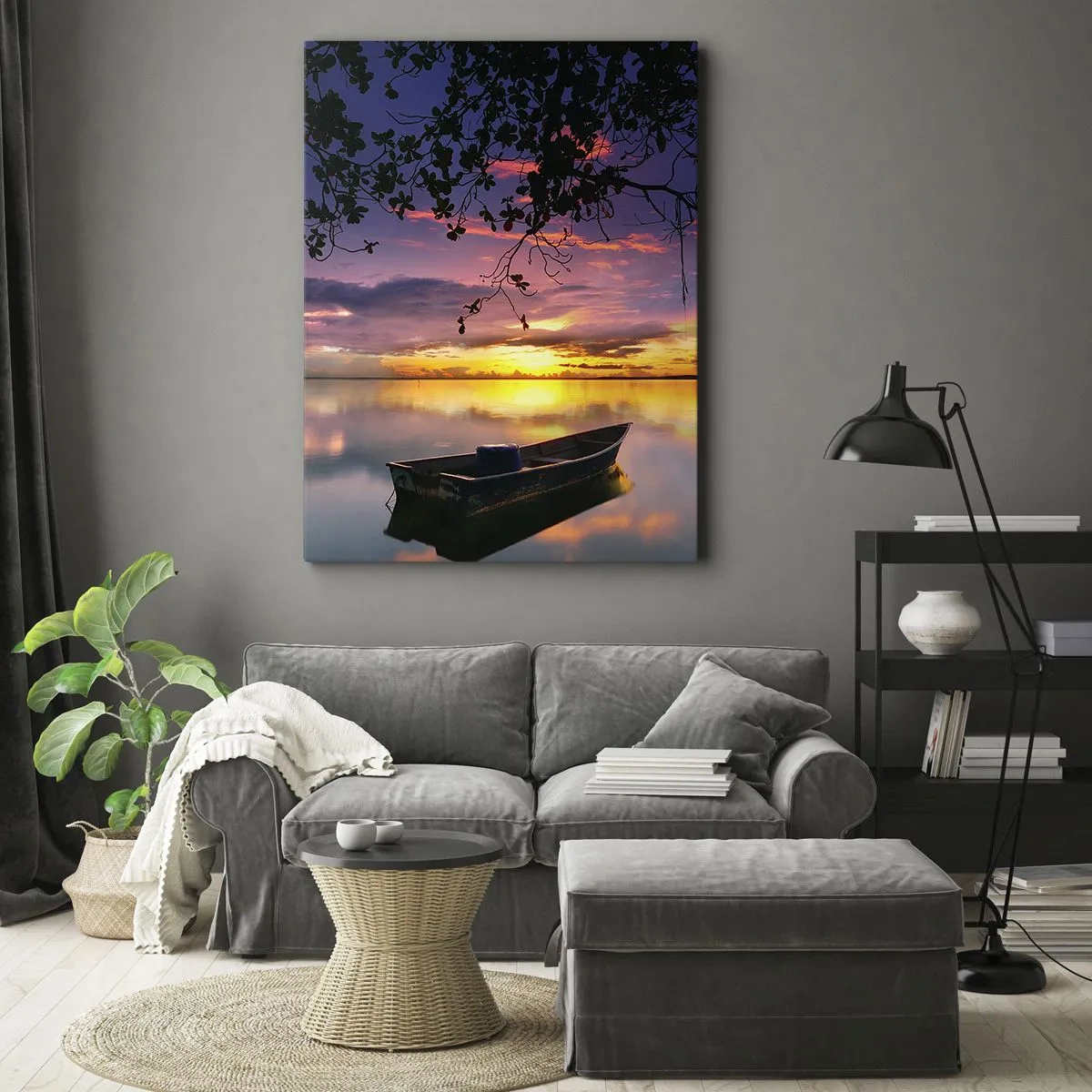 Lærredstryk - Billede på lærred - "Det ser ud til, at du hænger midt på himlen..." - 50x70 cm