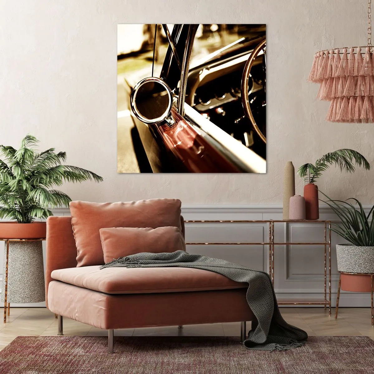 Lærredstryk - Billede på lærred - En bil med sjæl - 70x70 cm