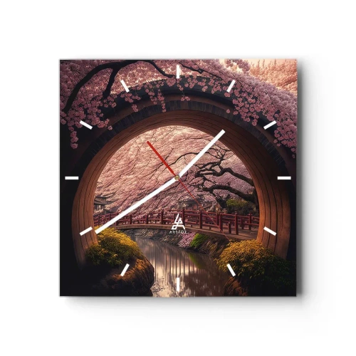 Vægur, Uret - Japansk forår - 30x30 cm