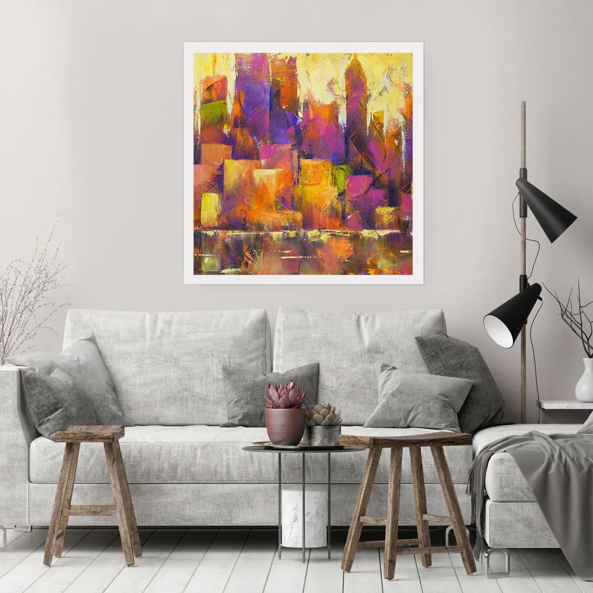 Plakat - Metropolitansk sammensætning - 50x50 cm