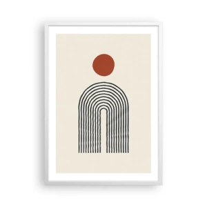 Plakat i hvid ramme - Magnetisme af former og farver - 50x70 cm