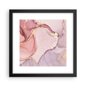 Plakat i sort ramme - Et kærtegn af farver - 30x30 cm