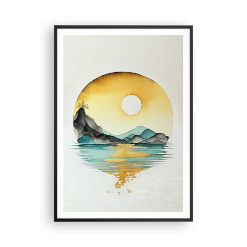 Plakat i sort ramme - I en cirkel af skønhed - 70x100 cm