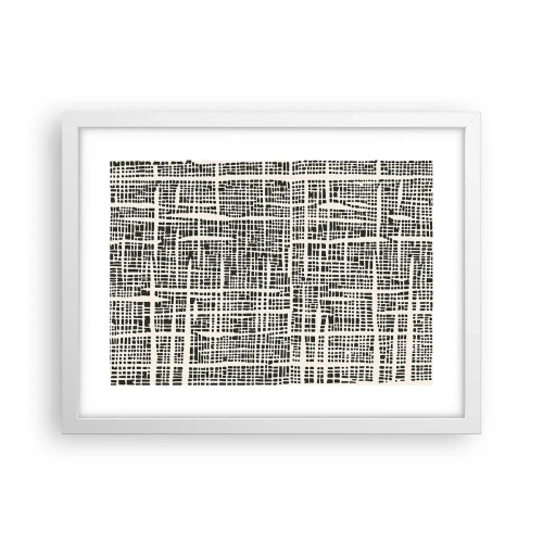 Plakat i hvid ramme - En sammensætning vævet - 40x30 cm