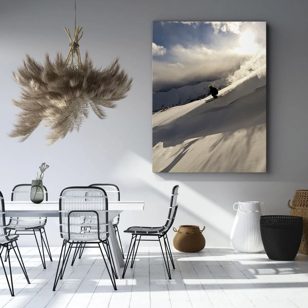 Lærredstryk - Billede på lærred - Udfordringen i bjergene - 50x70 cm