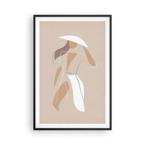 Plakat i sort ramme - Mode er sjovt - 61x91 cm
