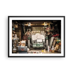 Plakat i sort ramme - Tilbage til fortiden - 70x50 cm