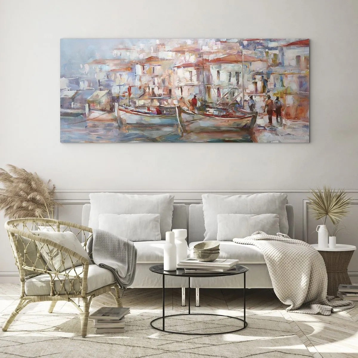 Billede på glas - Pastelfarvede helligdage - 160x50 cm