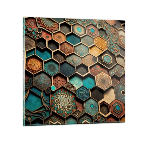 Billede på glas - Arabiske ornamenter - en variation - 60x60 cm