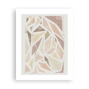 Plakat - Komposition af farvet glas - 40x50 cm