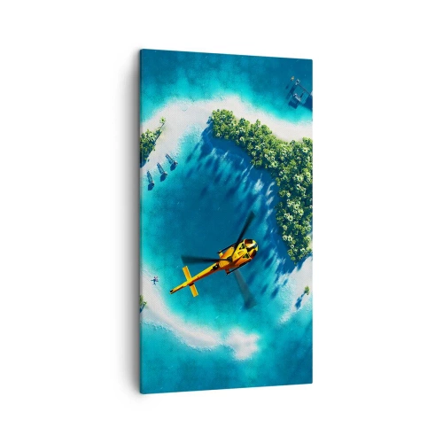 Lærredstryk - Billede på lærred - Køb en ø - 45x80 cm