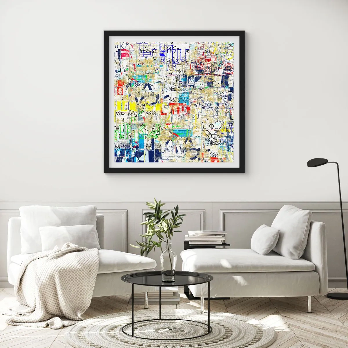 Plakat i sort ramme - Simpelthen en fryd for øjet - 40x40 cm