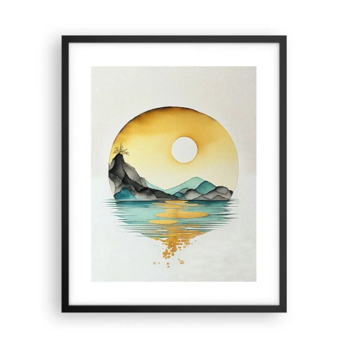 Plakat i sort ramme - I en cirkel af skønhed - 40x50 cm