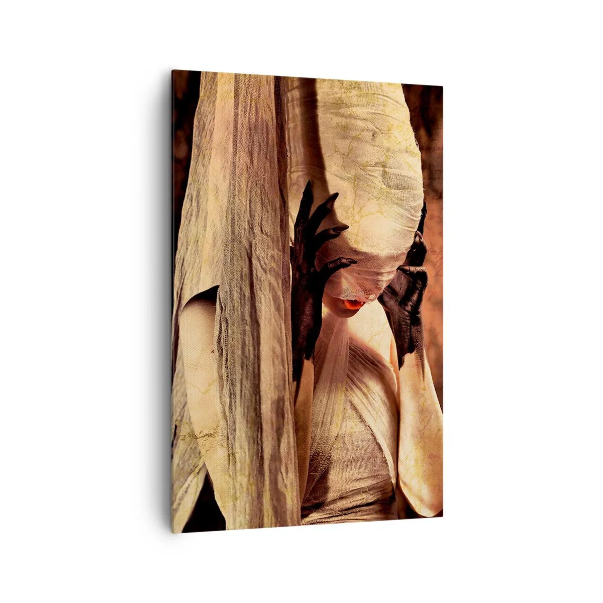 Lærredstryk - Billede på lærred - Mellem godt og ondt - 80x120 cm