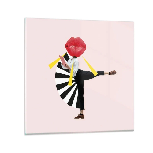 Billede på glas - Surrealistisk popkunst - 30x30 cm
