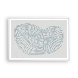 Plakat i hvid ramme - Smil fra en dråbe - 100x70 cm