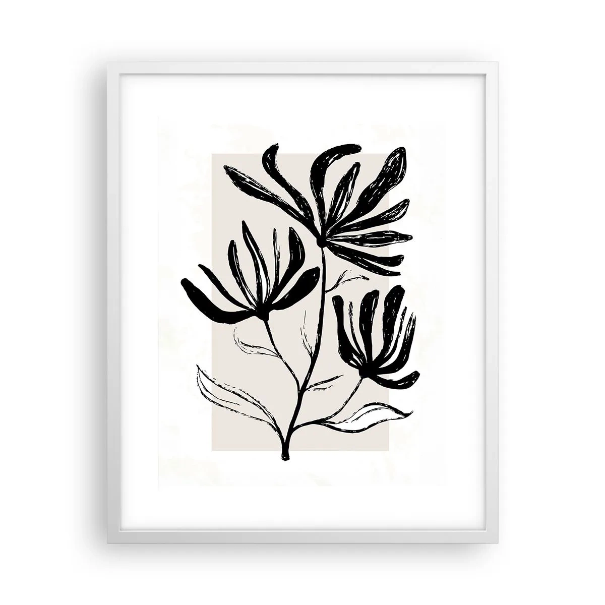 Plakat i hvid ramme - Skitse til et herbarium - 40x50 cm