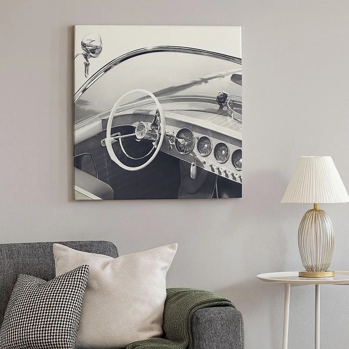 Lærredstryk - Billede på lærred - Vejr for de rige - 30x30 cm