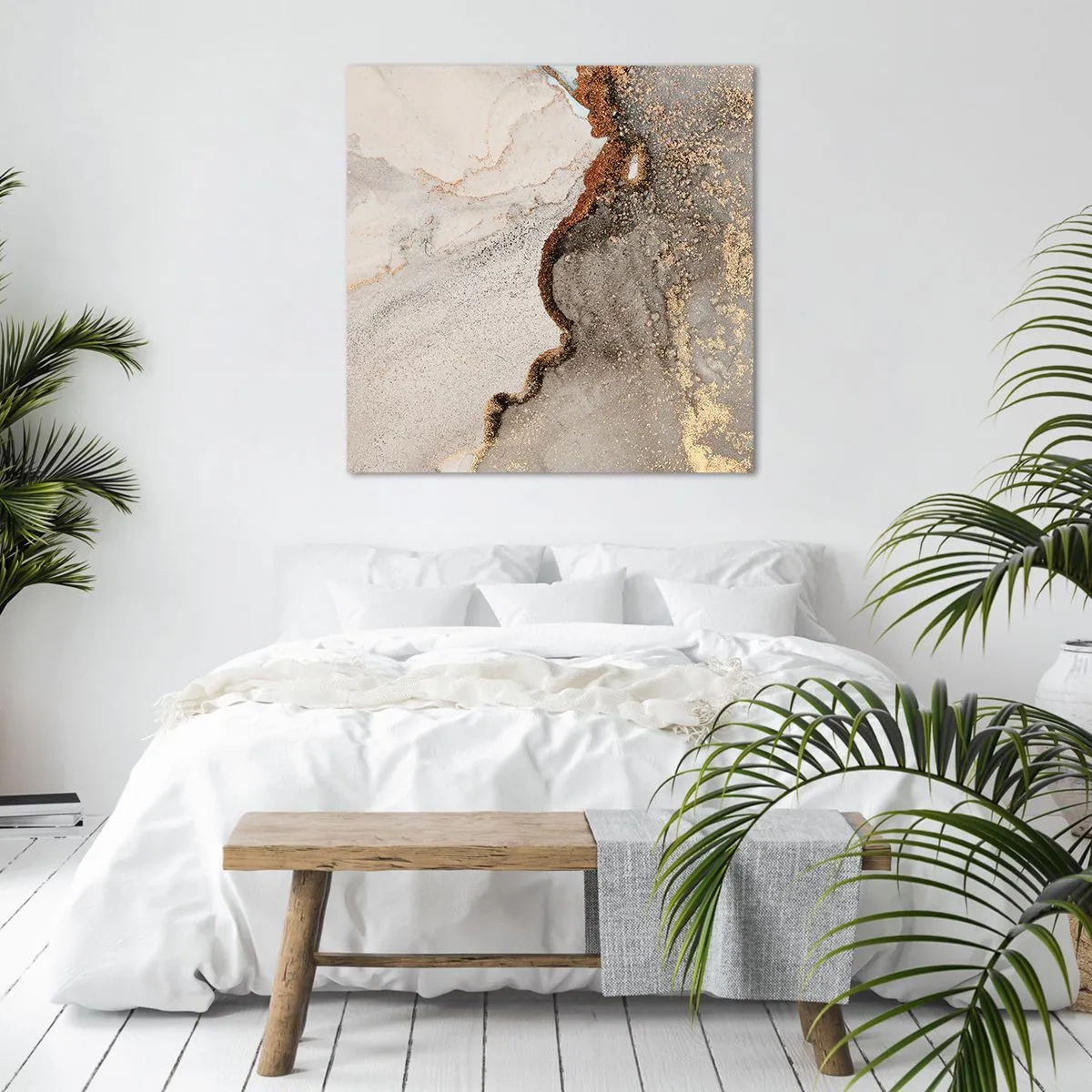 Lærredstryk - Billede på lærred - På farvegrænsen - 50x50 cm